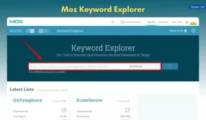 Moz Keyword Explorer