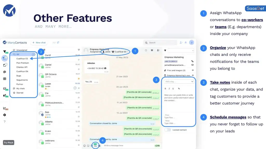 Challenges of ManyContacts