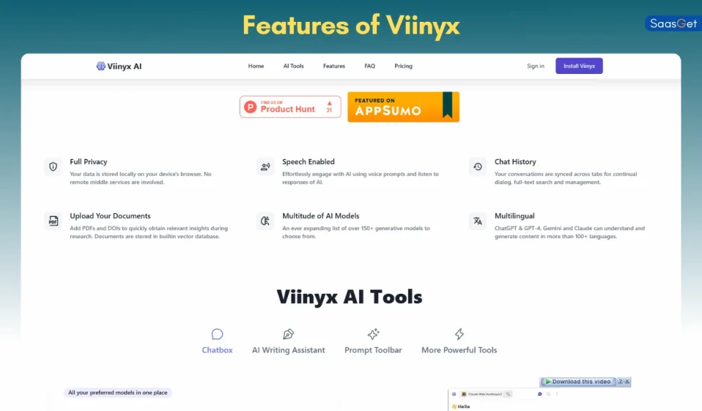 Features of Viinyx
