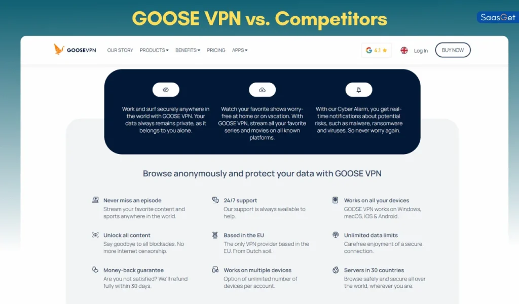 GOOSE VPN vs. Competitors