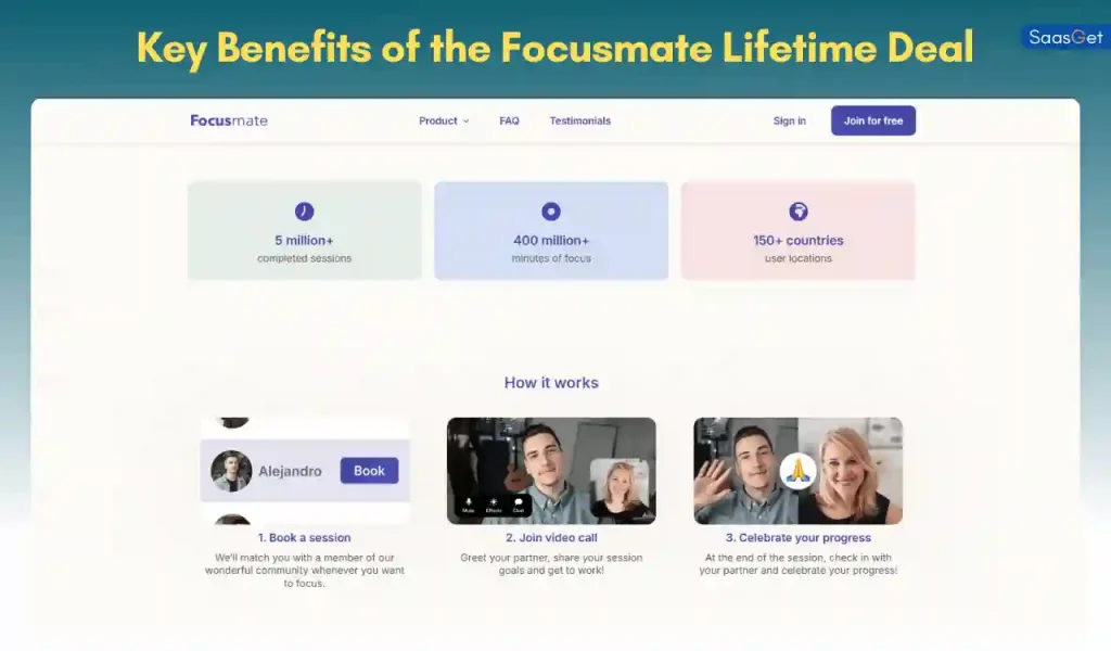 Key Benefits of the Focusmate Lifetime Deal