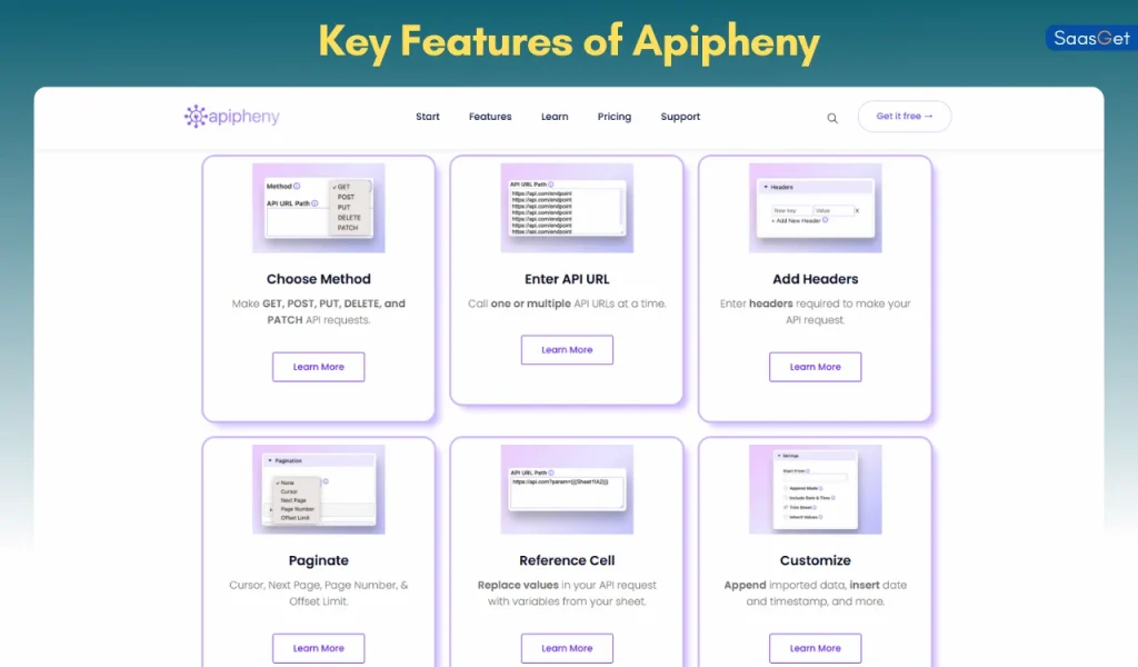 Key Features of Apipheny
