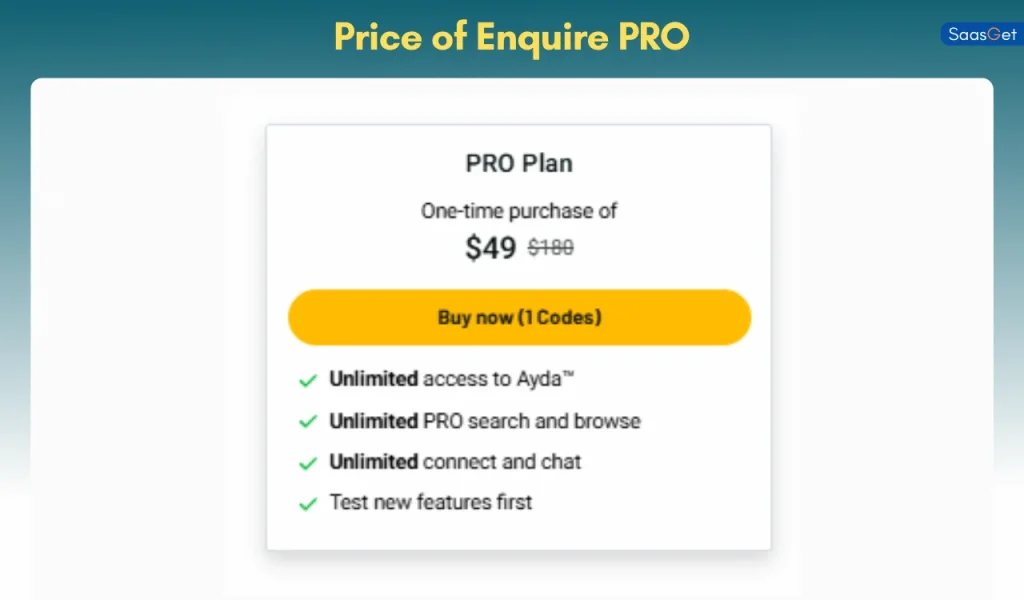Price of Enquire PRO