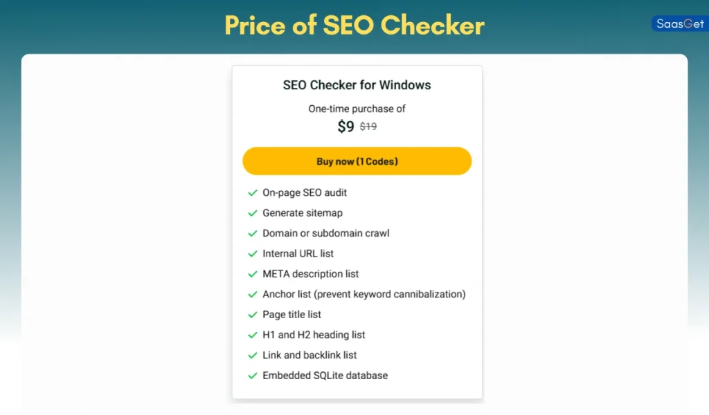 Price of SEO Checker for Windows Lifetime Deal