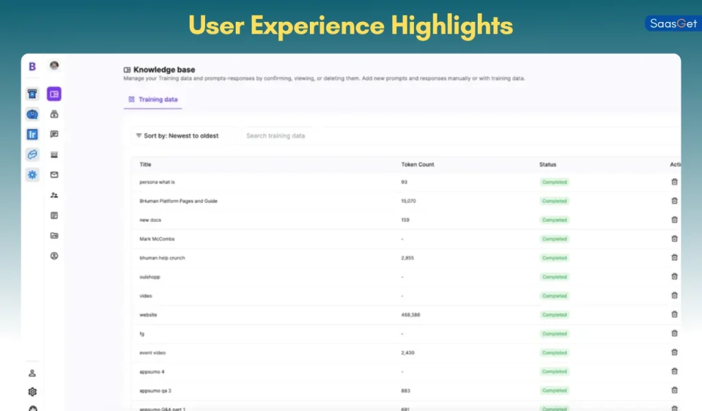 User Experience Highlights