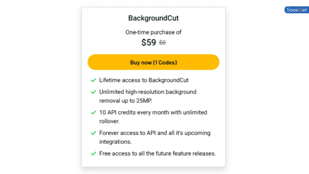 Price of BackgroundCut