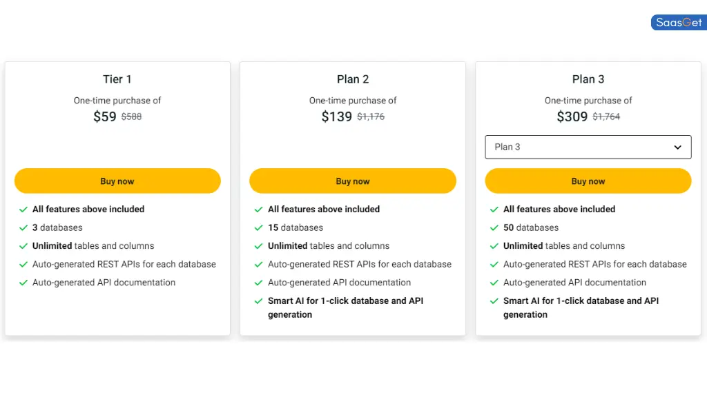 Price of NoCodeBackend