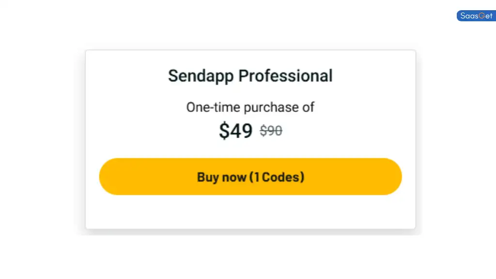 Price of Sendapp Professional