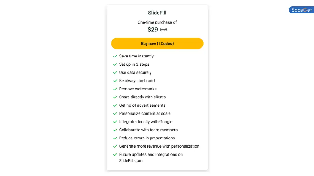 Price of SlideFill