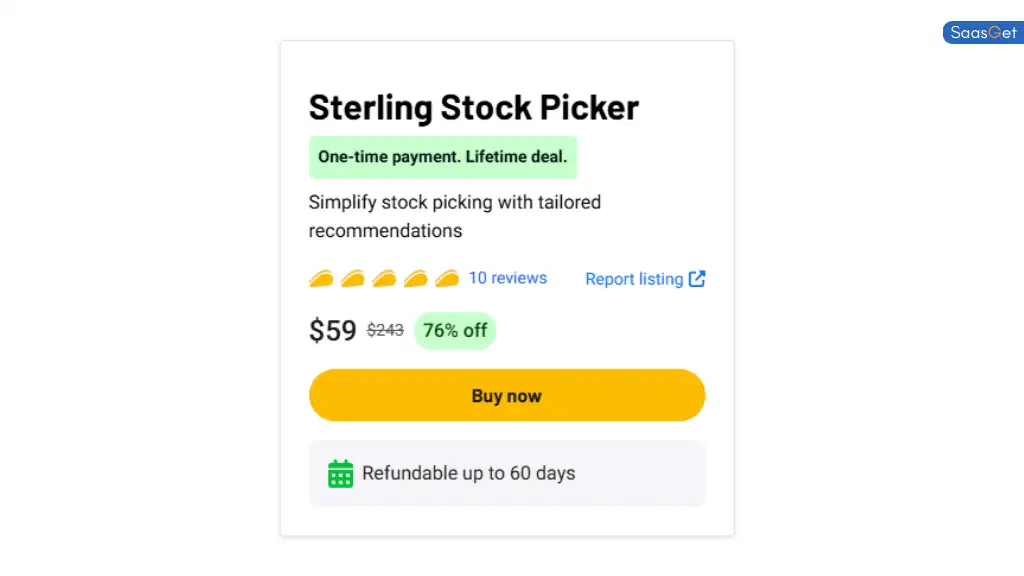 Price of Sterling Stock Picker