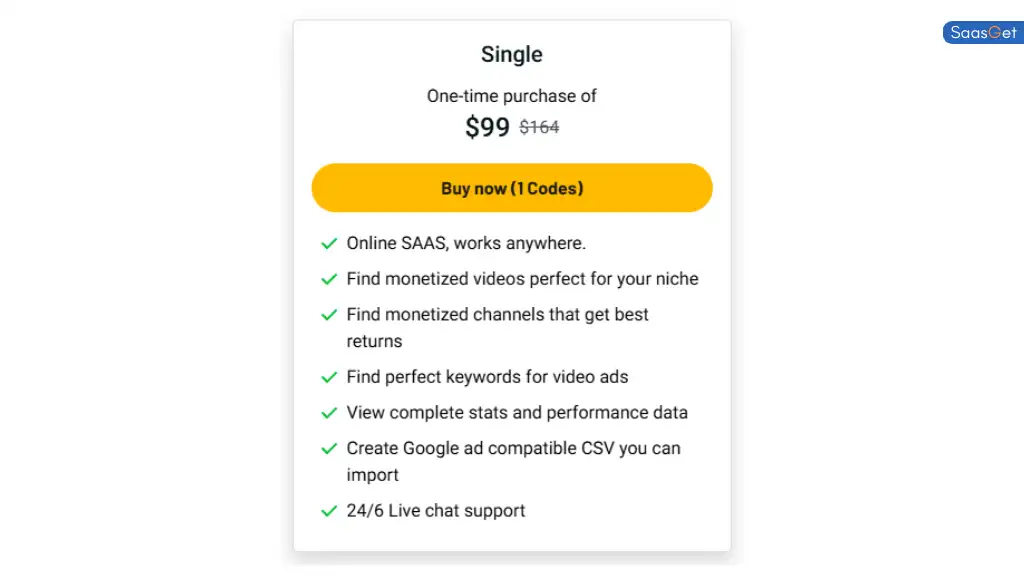 Price of TubeTarget - Find Perfectly Targeted Videos & Channels for YouTube Ads