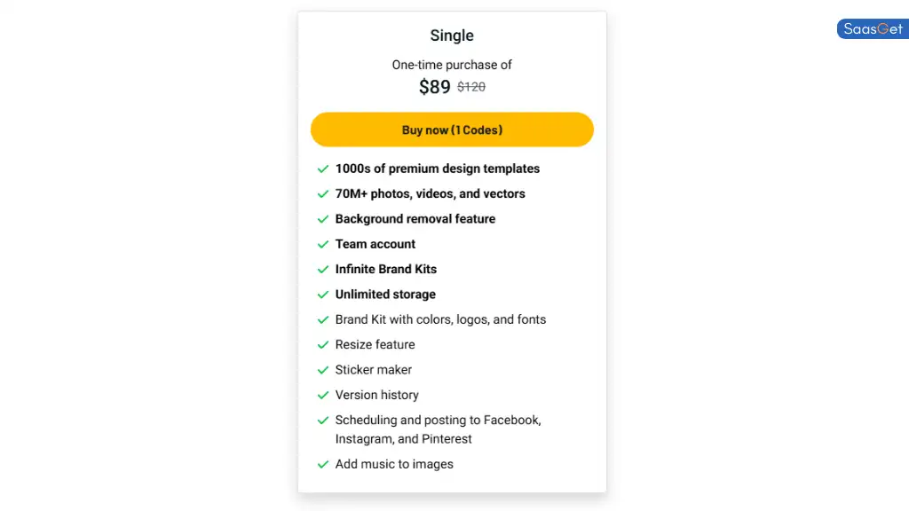 Price of VistaCreate