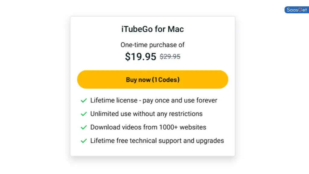 Price of iTubeGo for Mac